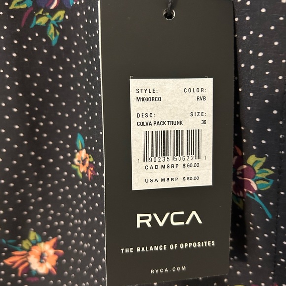 RVCA Board Shorts NWT - Picture 6 of 11